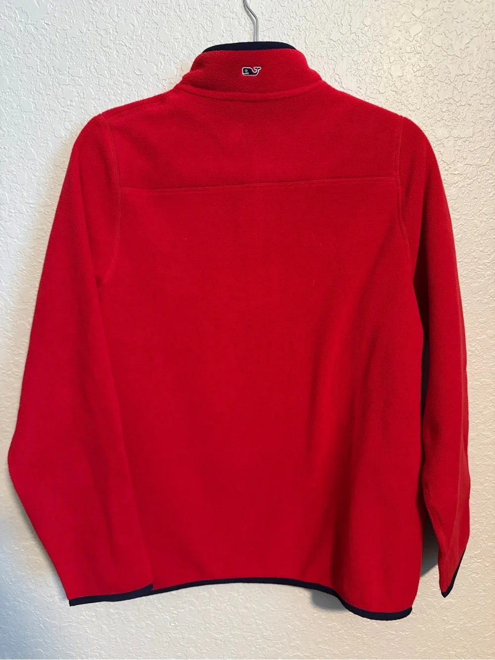 Vineyard Vines Red Pullover Fleece Snap-Front Shirt